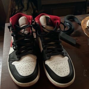 Red white and black Jordan size 9 1/2